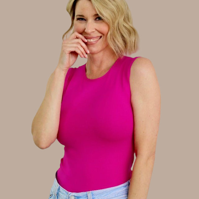 Sleeveless Crew Neck Top (Discontinued Colors) - FINAL SALE